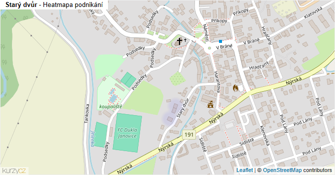 Starý dvůr - mapa podnikání