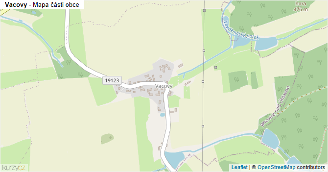 Vacovy - mapa části obce