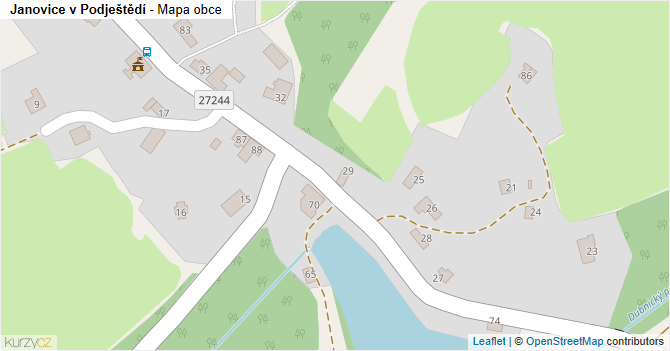 Janovice v Podještědí - mapa obce