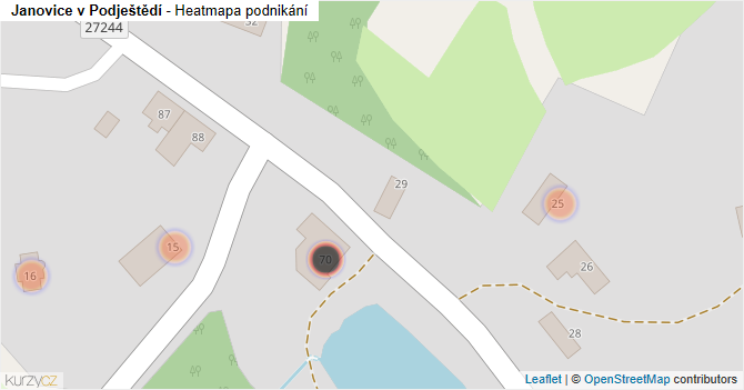 Janovice v Podještědí - mapa podnikání