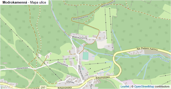 Modrokamenná - mapa ulice
