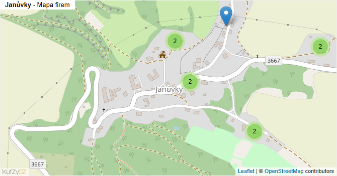 Janůvky - mapa firem