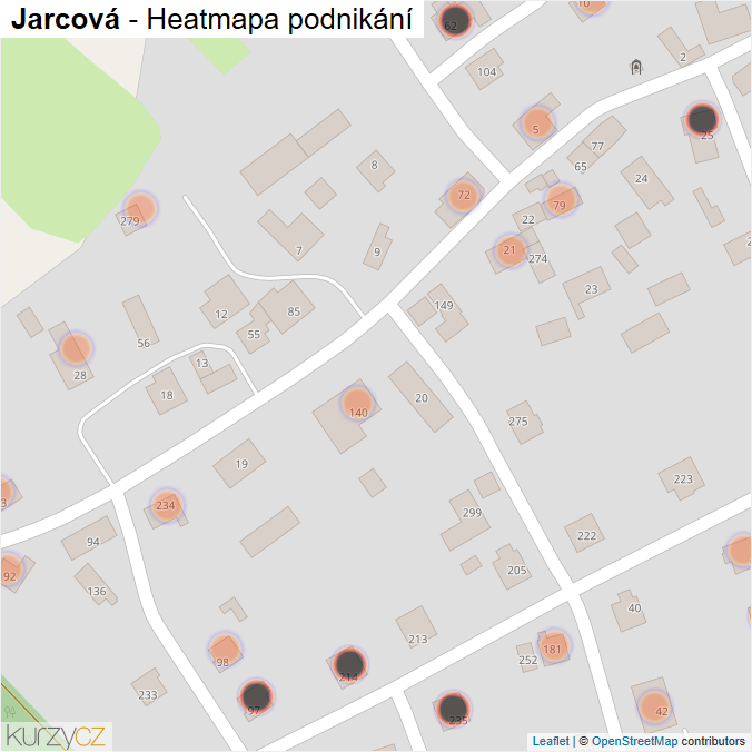 Mapa Jarcová - Firmy v obci.