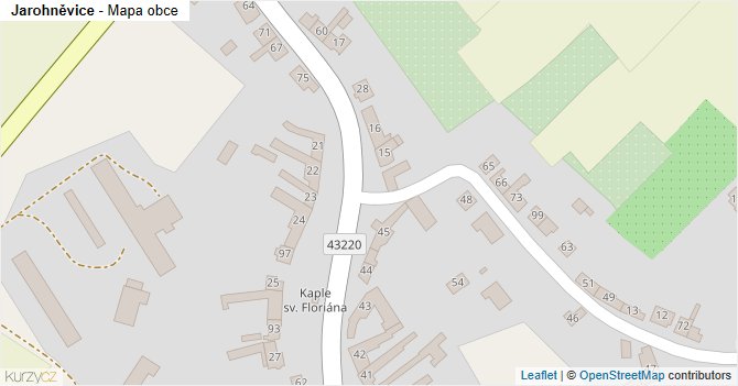 Jarohněvice - mapa obce