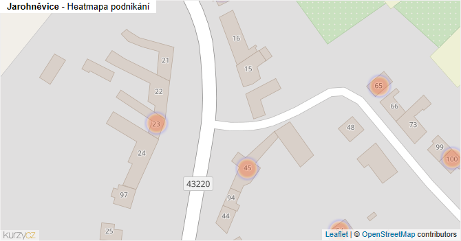 Jarohněvice - mapa podnikání