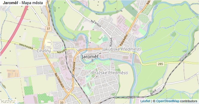 Jaroměř - mapa města