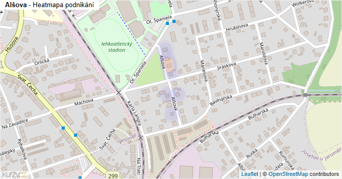 Alšova - mapa podnikání