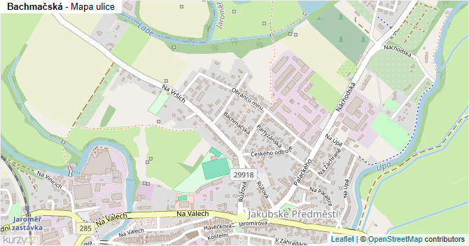 Bachmačská - mapa ulice