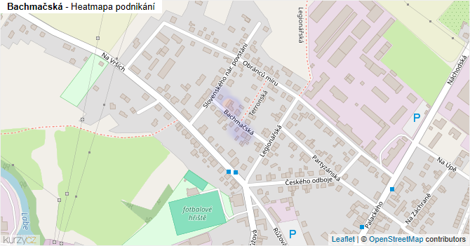 Bachmačská - mapa podnikání