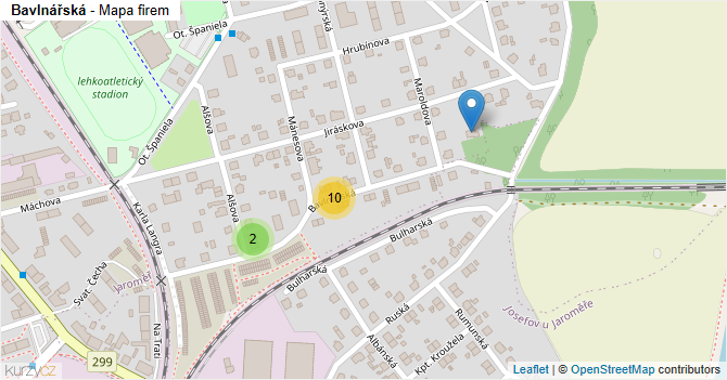 Bavlnářská - mapa firem