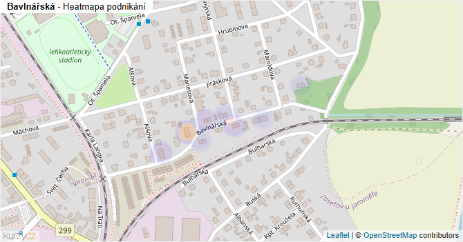 Bavlnářská - mapa podnikání