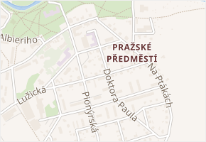 Boženy Němcové v obci Jaroměř - mapa ulice
