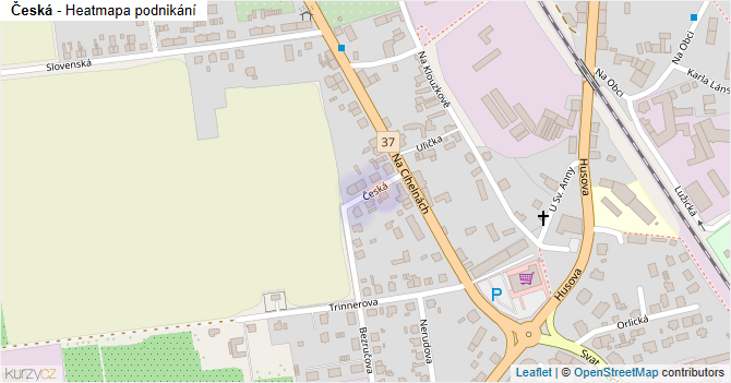 Česká - mapa podnikání