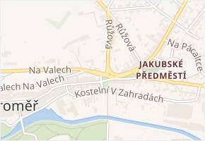 Cyklistická v obci Jaroměř - mapa ulice