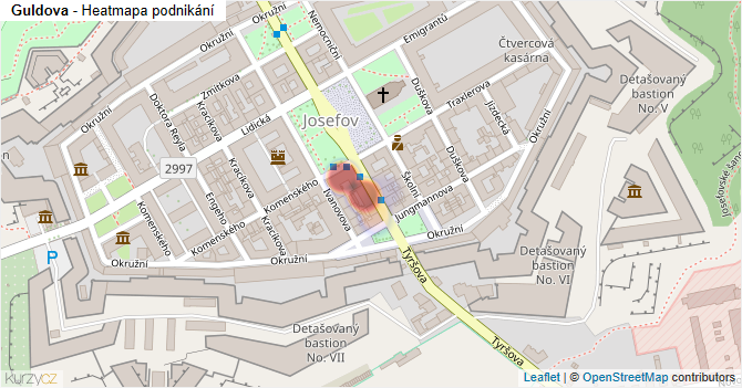 Guldova - mapa podnikání