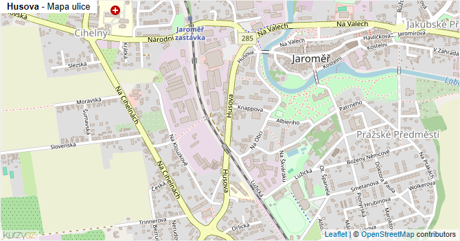 Husova - mapa ulice