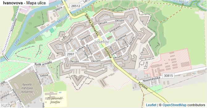 Ivanovova - mapa ulice