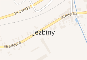 Jezbiny v obci Jaroměř - mapa části obce