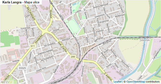 Karla Langra - mapa ulice
