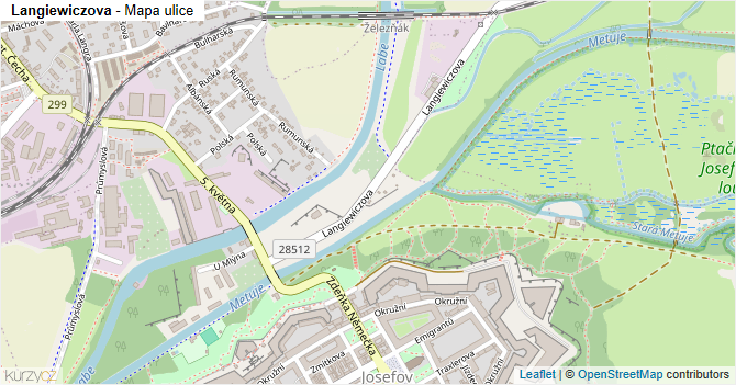 Langiewiczova - mapa ulice