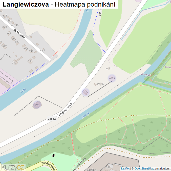 Mapa Langiewiczova - Firmy v ulici.