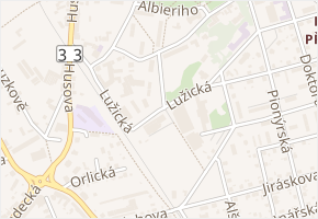 Lužická v obci Jaroměř - mapa ulice