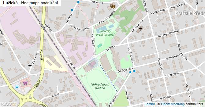 Lužická - mapa podnikání