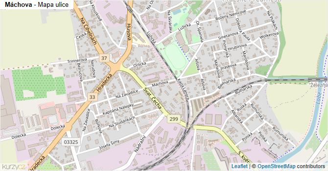 Máchova - mapa ulice