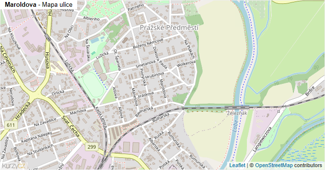 Maroldova - mapa ulice