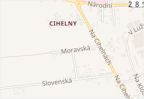 Moravská v obci Jaroměř - mapa ulice
