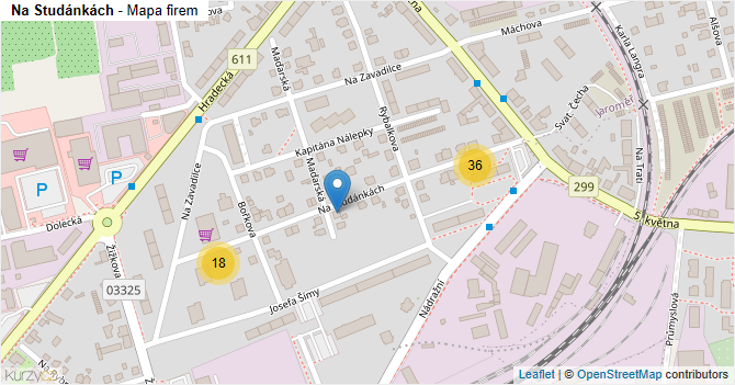 Na Studánkách - mapa firem