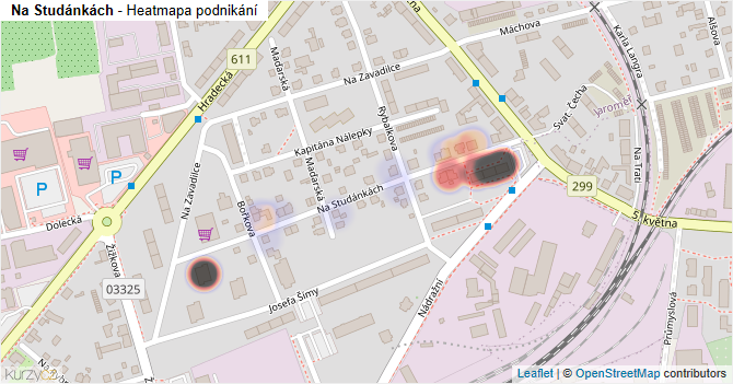 Na Studánkách - mapa podnikání