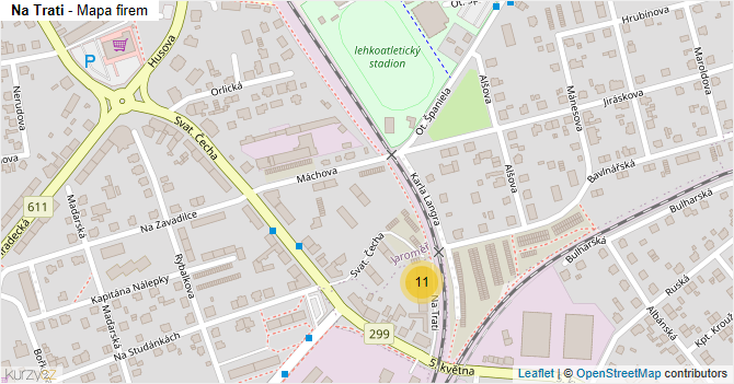Na Trati - mapa firem