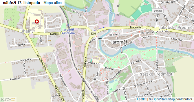 nábřeží 17. listopadu - mapa ulice