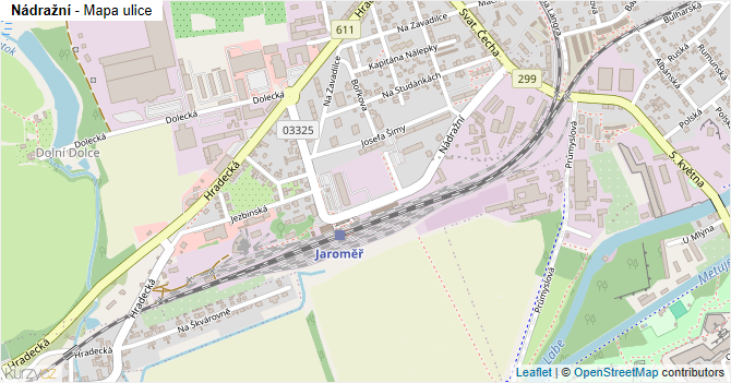 Nádražní - mapa ulice