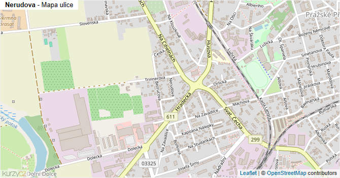 Nerudova - mapa ulice
