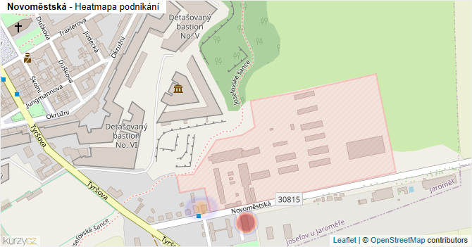 Novoměstská - mapa podnikání