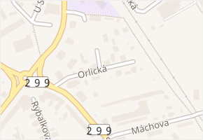 Orlická v obci Jaroměř - mapa ulice