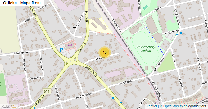 Orlická - mapa firem