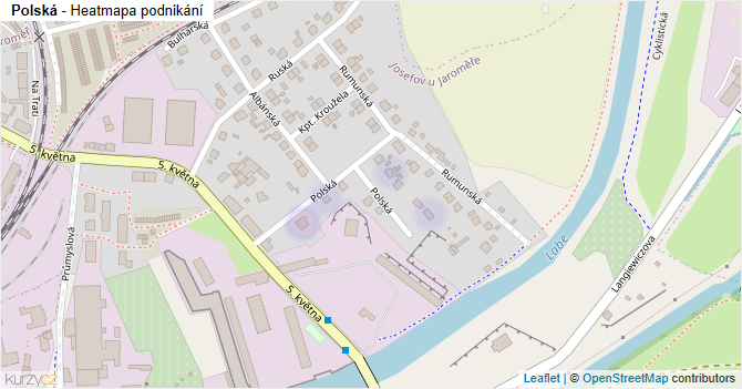 Polská - mapa podnikání