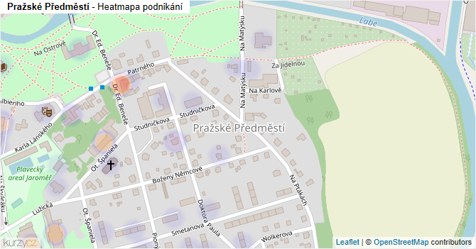Pražské Předměstí - mapa podnikání