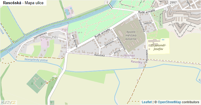Rasošská - mapa ulice