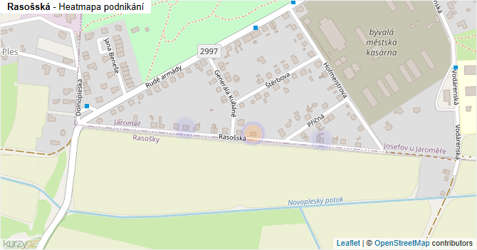 Rasošská - mapa podnikání