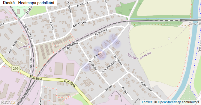 Ruská - mapa podnikání