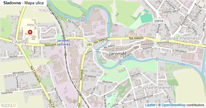 Sladovna - mapa ulice