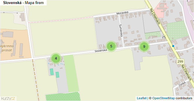 Slovenská - mapa firem