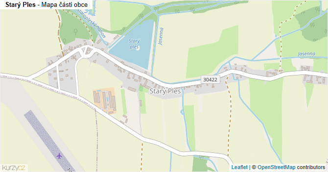 Starý Ples - mapa části obce