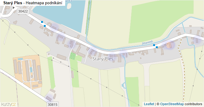 Starý Ples - mapa podnikání