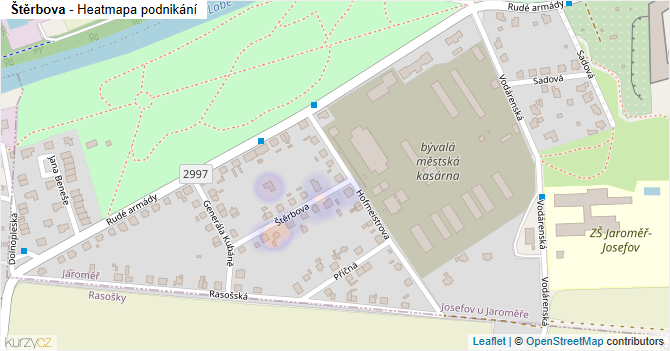 Štěrbova - mapa podnikání