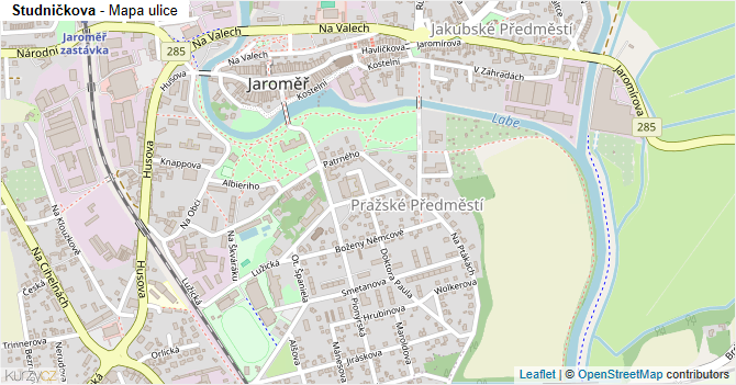 Studničkova - mapa ulice